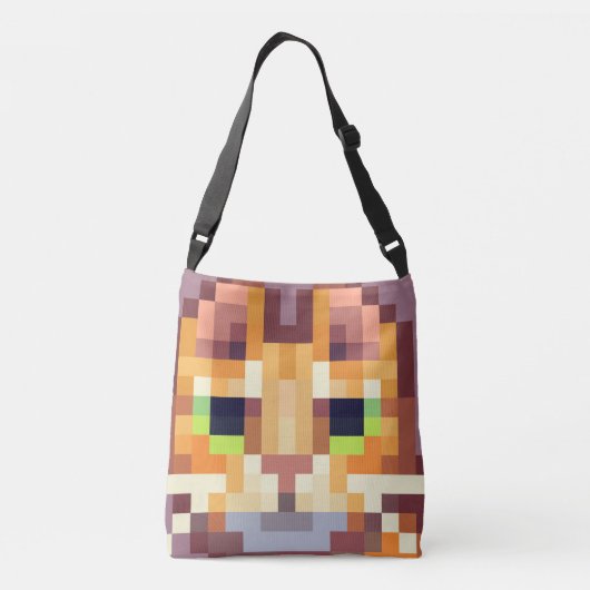 Cat Pixelart, Pixel Art  クロスボディバッグ (裏面)