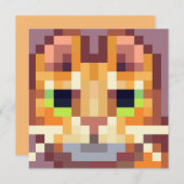 Cat pixelart, Pixel Art  シーズンカード (正面/裏面)