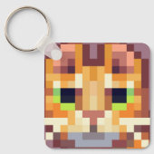 Cat pixelart, Pixel Art, sleutelhanger  キーホルダー (正面)