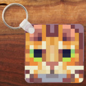 Cat pixelart, Pixel Art, sleutelhanger  キーホルダー (正面)