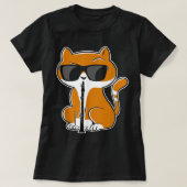 Cat Playing Clarinet Kitty Marching Band Clarinet  Tシャツ (デザイン正面)