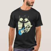 Cat Playing Guitar Guitarist Cat Tシャツ (正面)
