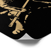 Cat Playing Ice Hockey  ポスター (角)