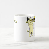 Cat Playing Trombone Jazz Music Cool Novelty コーヒーマグカップ (中央)