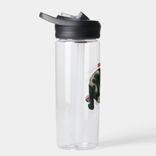 Cat Playing with MARBLES, Stay Pawsitive, Pun ウォーターボトル (右面)