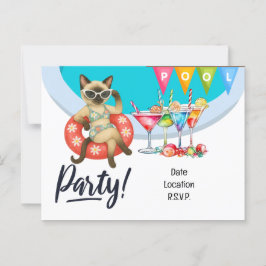 Cat Pool Party for Cat lovers ポストカード