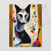 Cat portrait in expressionistic style. Art ポストカード (正面)