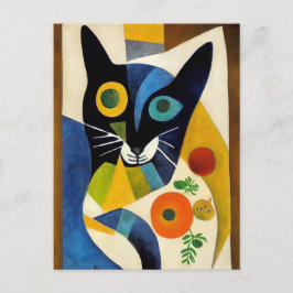 Cat portrait in expressionistic style. Art ポストカード