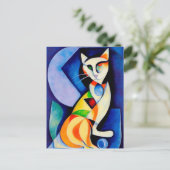 Cat portrait in expressionistic style. Classic ポストカード (スタンド正面)