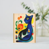 Cat portrait in expressionistic style. Classic Art ポストカード (スタンド正面)