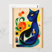 Cat portrait in expressionistic style. Classic Art ポストカード (正面/裏面)