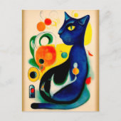 Cat portrait in expressionistic style. Classic Art ポストカード (正面)