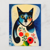 Cat portrait in expressionistic style. Classic Art ポストカード (正面)
