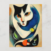 Cat portrait in expressionistic style. Classic Art ポストカード (正面)