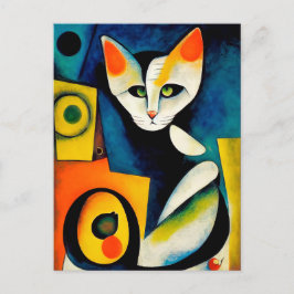 Cat portrait in expressionistic style. Classic Art ポストカード