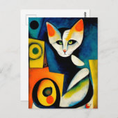 Cat portrait in expressionistic style. Classic Art ポストカード (正面/裏面)