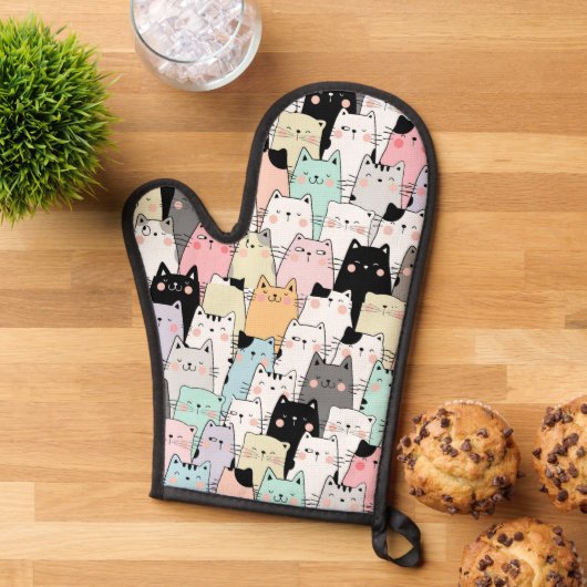 Cat pot holder kitchen mitt  鍋つかみ (トップダウン)