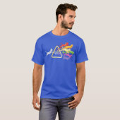 Cat Prism Rainbow Light Funny Physics Science Tシャツ (正面フル)