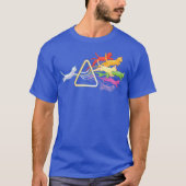 Cat Prism Rainbow Light Funny Physics Science Tシャツ (正面)