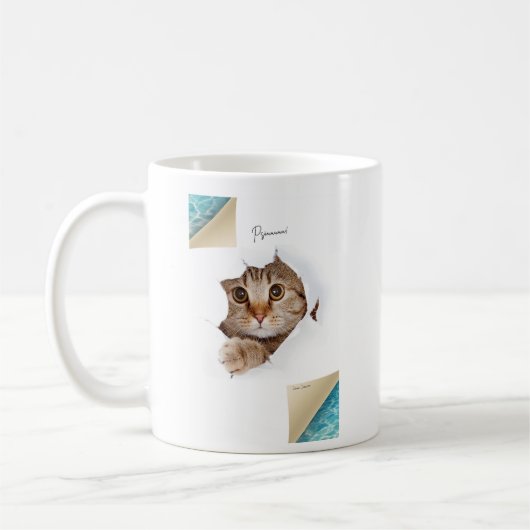 Cat Psiu コーヒーマグカップ (左)