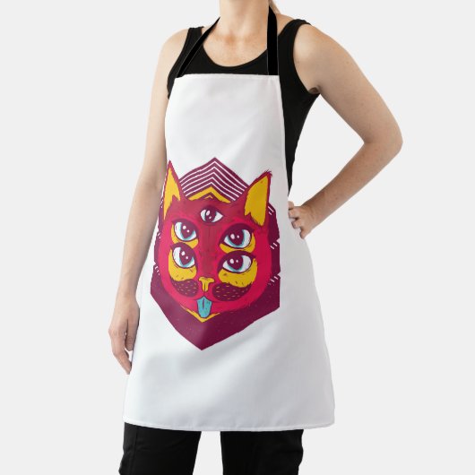Cat Psychedelic エプロン (インサイチュ)