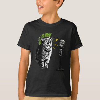Cat Punk, Fun Graphic T-Shirt Tシャツ
