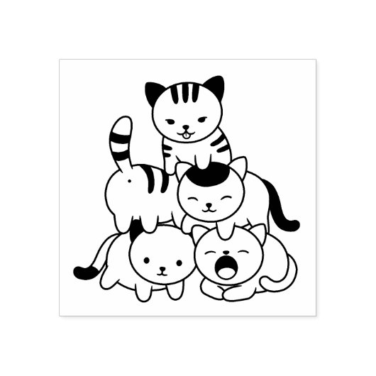Cat Pyramid ラバースタンプ (インプリント)