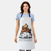 Cat Pyramid Purramid Cute Kittens エプロン (着用した状態)