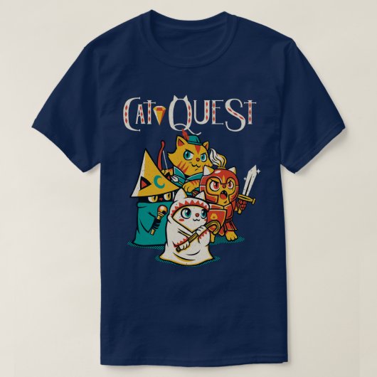 Cat Quest RPG Cats Video Game by Tobe Fonseca Tシャツ (デザイン正面)