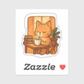  Cat Quiet but Focused シール (シート)