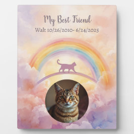 Cat Rainbow Bridge Memorial Plaque My Guardian フォトプラーク