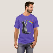 Cat Rainbow Prism Japanese Art Light Spectrum Mini Tシャツ (正面フル)