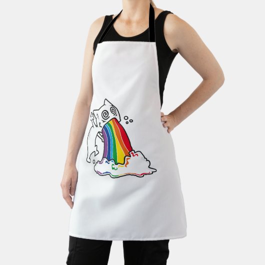 cat rainbow vomit エプロン (インサイチュ)