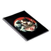 Cat Ramen Japanese Art Vintage Style ノートブック (右側)