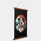 Cat Ramen Japanese Art Vintage Style 吊り下げ型タペストリー (傾斜あり)
