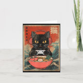 Cat Ramen Japanese Funny Graphic Kawaii Anime  カード (正面)