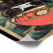 Cat Ramen Japanese Funny Graphic Kawaii Anime ポスター (角)