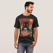 Cat Ramen Japanese Funny Graphic Kawaii Anime Tシャツ (正面フル)