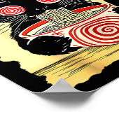 Cat Ramen Japanese Funny Graphic Tees Kawaii Anime ポスター (角)