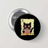 Cat Ramen Japanese Funny Graphic Tees Kawaii Anime 缶バッジ (正面&裏面)