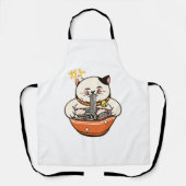 Cat Ramen Kawaii Design エプロン (正面)