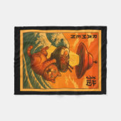 Cat Ramen Ufo Funny Japanese Anime Men Women Teens フリースブランケット (正面(横))