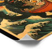 Cat Ramen Ufo Funny Japanese Anime Tee Men Women T ポスター (角)