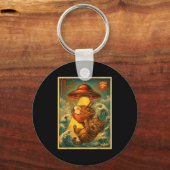 Cat Ramen Ufo Funny Men Women Teens Kids Japanese キーホルダー (正面)