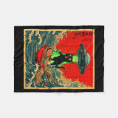 Cat Ramen Ufo Japanese Anime Graphic Tees Men Wome フリースブランケット (正面(横))