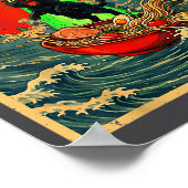 Cat Ramen Ufo Japanese Anime Graphic Tees Men Wome ポスター (角)