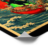 Cat Ramen Ufo Japanese Anime Graphic Tees Men Wome ポスター (角)