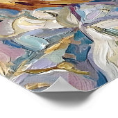 Cat Reading In Bed Cute Wall Art Poster Print ポスター (角)