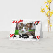 Cat Red and Black Meow Photo's Dayより カード (黄色い花)