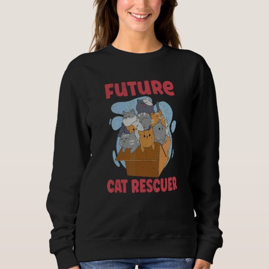 CAT RESCUE ANIMAL RIGHTS RESCUE CAT ADOPTION_1 スウェットシャツ (正面)